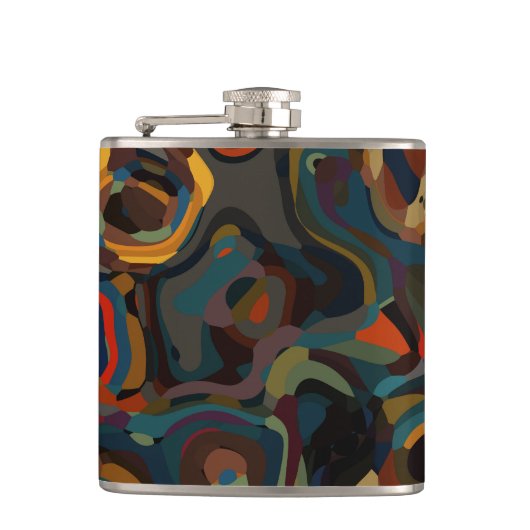 Flasques tourbillon coloré abstrait (Devant)