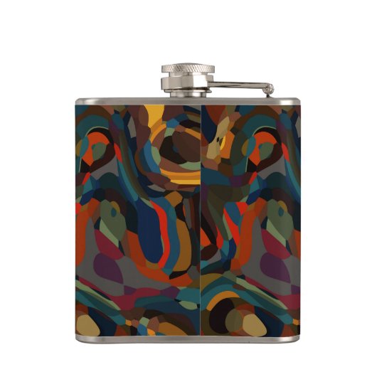 Flasques tourbillon coloré abstrait (Dos)