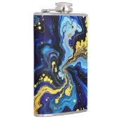 Flasques Tourbillons vibrants de bleu et d'or 4 (Droite)