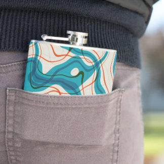 Flasques Tourquoise et perruques rouges