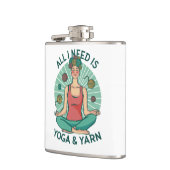 Flasques Tout ce dont j'ai besoin est Yoga et Yarne Phrase (Gauche)