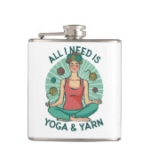 Flasques Tout ce dont j'ai besoin est Yoga et Yarne Phrase (Devant)