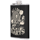 Flasques Tout ce que je fais est Win and Play Darts Flask 8 (Gauche)