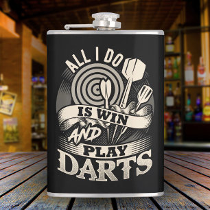 Flasques Tout ce que je fais est Win and Play Darts Flask 8