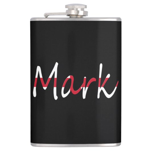 Flasques Tout nom superposé sur le drapeau anglais (Devant)