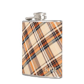 Flasques Traditional Autumn Plaid Vinyl Wrapped Hip Flask (Gauche)