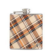 Flasques Traditional Autumn Plaid Vinyl Wrapped Hip Flask (Devant)