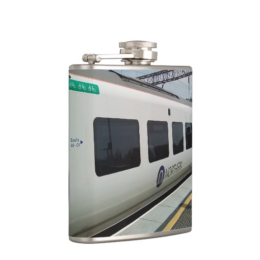 Flasques Train blanc et bleu (Droite)