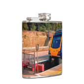 Flasques Train bleu et jaune (Droite)