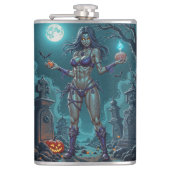 Flasques Traite d'Halloween ou ami Zombie w Cerveau (Devant)