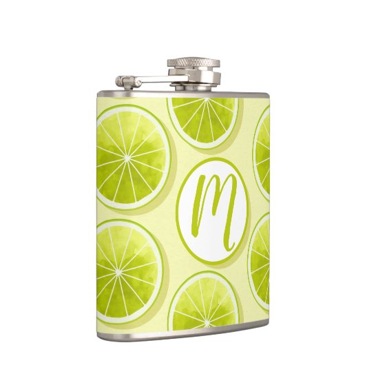 Flasques Tranches de chaux sur Jaune clair (Droite)