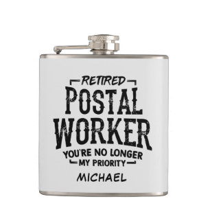 Flasques Travailleur Postal Retraité Facteur Cadeau de Retr