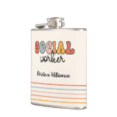 Flasques Travailleur social rétro personnalisé (Gauche)