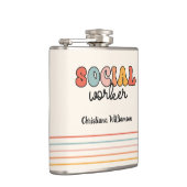 Flasques Travailleur social rétro personnalisé (Droite)