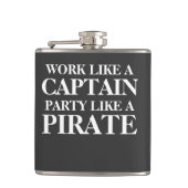 Flasques Travaillez comme un capitaine, partie comme un (Devant)