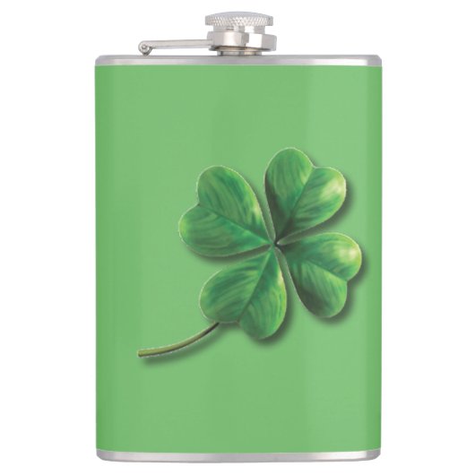 Flasques Trèfle irlandais vert moderne (Devant)