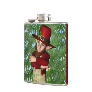Flasques Trèfle sympathique de lutin folklore irlandais art