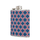 Flasques Trellis marocain bleu et rouge, treillis, Quatrefo (Gauche)