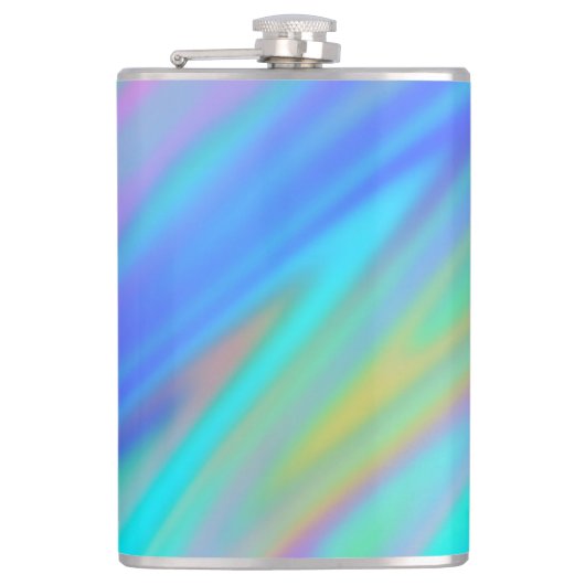 Flasques Trendy luxury green blue purple faux holographic (Devant)