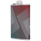 Flasques Triangles gris sur bordeaux turquoise (Gauche)