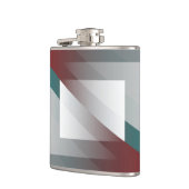Flasques Triangles gris turquoise sur bordeaux (Gauche)