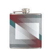 Flasques Triangles gris turquoise sur bordeaux (Devant)