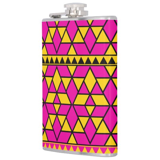 Flasques Triangles rose et jaune Motif (Gauche)