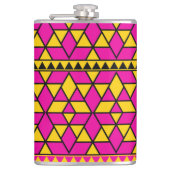 Flasques Triangles rose et jaune Motif (Devant)