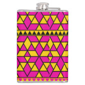 Flasques Triangles rose et jaune Motif (Dos)