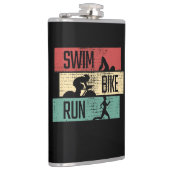 Flasques Triathlon - Course à vélo de natation (Droite)