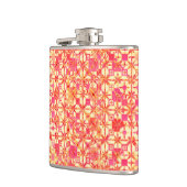 Flasques Tribal Batik - orange, corail rose et fuchsia (Gauche)
