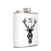 Flasques Tribal Black Stag Silhouette Monogramme (Droite)