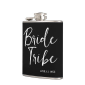 Flasques Tribe de mariée moderne et simple noir et blanc (Gauche)