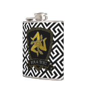 Flasques Trinacria sicilien en or votre texte (Gauche)