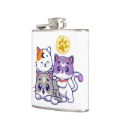 Flasques Trio adorable - Trois chats mignons (Gauche)
