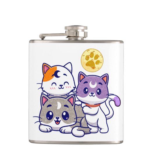 Flasques Trio adorable - Trois chats mignons (Devant)