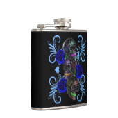 Flasques Triple Jour Noir Des Crânes Morts Roses Bleus (Droite)