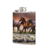 Flasques Trois chevaux en cavale dans l'océan (Gauche)