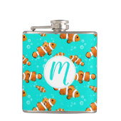 Flasques Tropical Clownfish & Bubbles Motif (Devant)