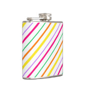 Flasques Tropical Rose Vert Orange Yellow Stripes (Droite)