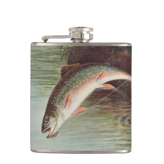 Flasques Truite de ruisseau Leaping par Samuel Kilbourne (1