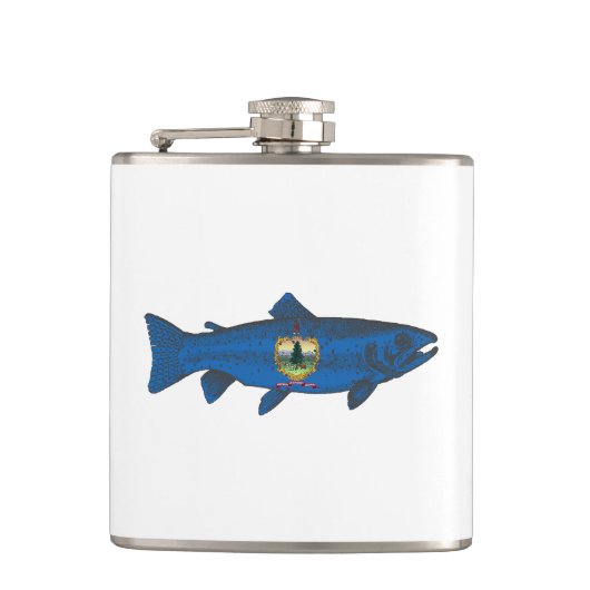 Flasques Truite du pavillon du Vermont-Fish (Devant)