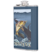 Flasques Truite pêchant la section transversale - Montana (Gauche)