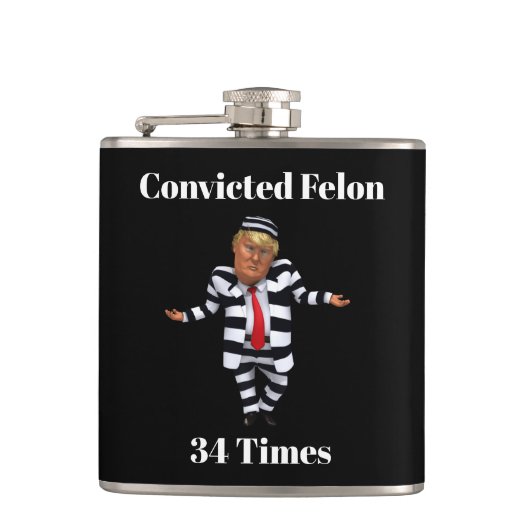 Flasques Trump condamné Felon Flask (Devant)
