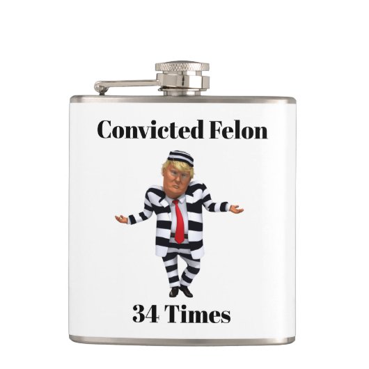 Flasques Trump condamné Felon Flask (Devant)