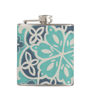 Flasques Tuile bleue I de batik