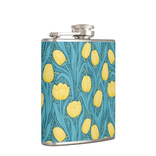 Flasques Tulipes en bleu et jaune (Droite)