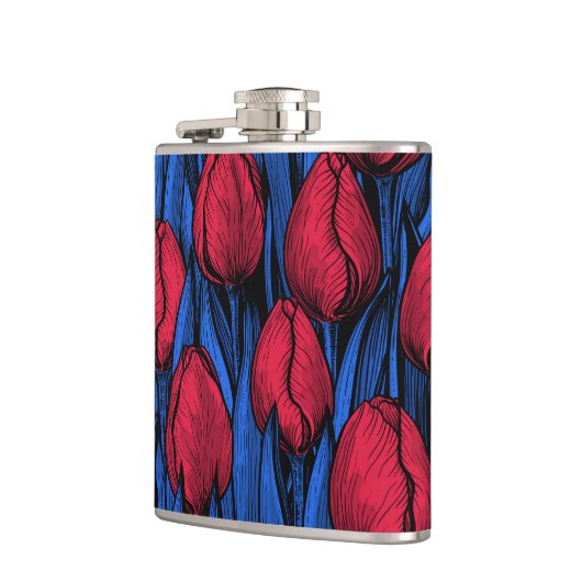 Flasques Tulipes en rouge et bleu (Gauche)