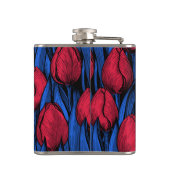 Flasques Tulipes en rouge et bleu (Dos)