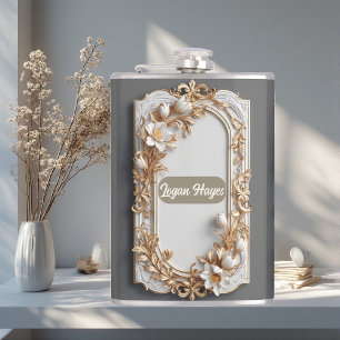 Flasques Tulipes en spirale baroques vintage Grandeur Ivoir